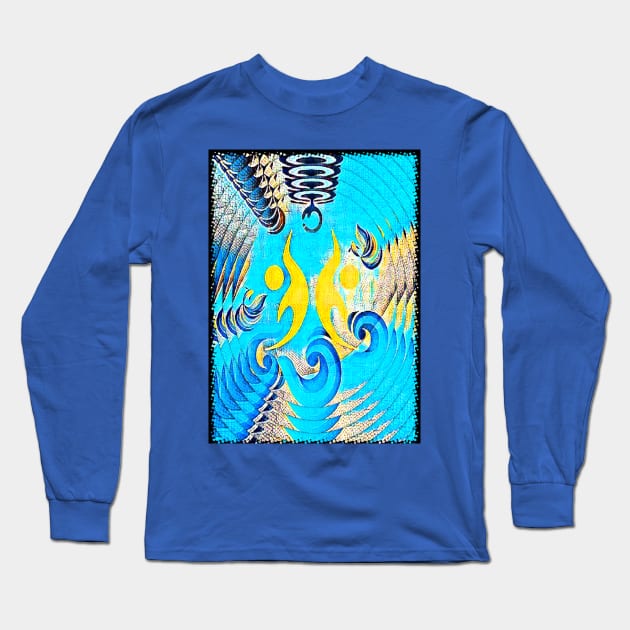 Free dive ocean abstract Long Sleeve T-Shirt by SilverPixieArt